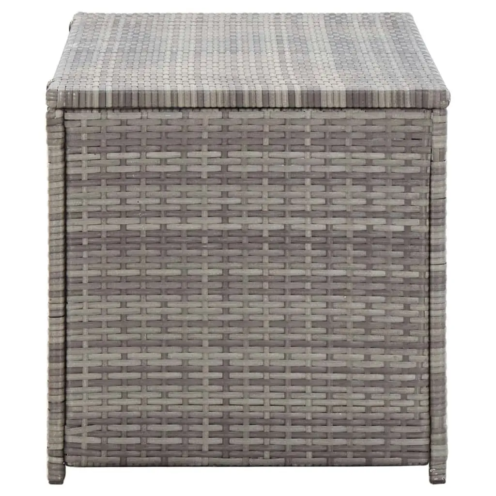 Garden Storage Box Poly Rattan 100x50x50 cm Grey 46473