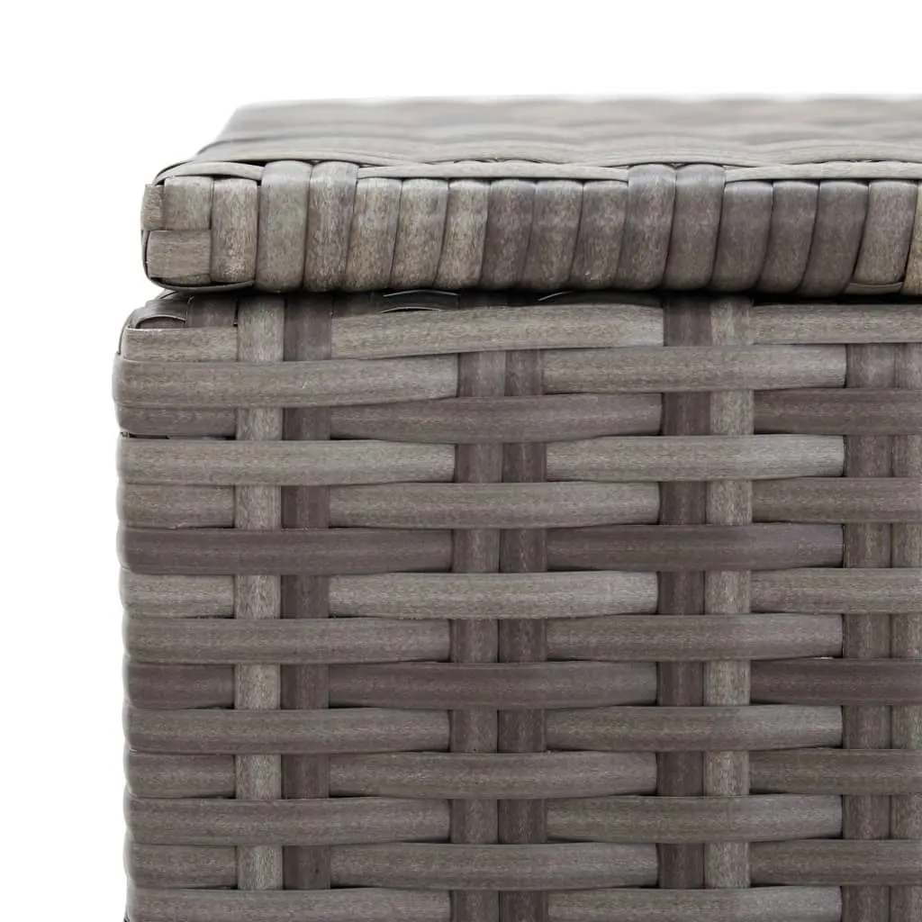 Garden Storage Box Poly Rattan 100x50x50 cm Grey 46473