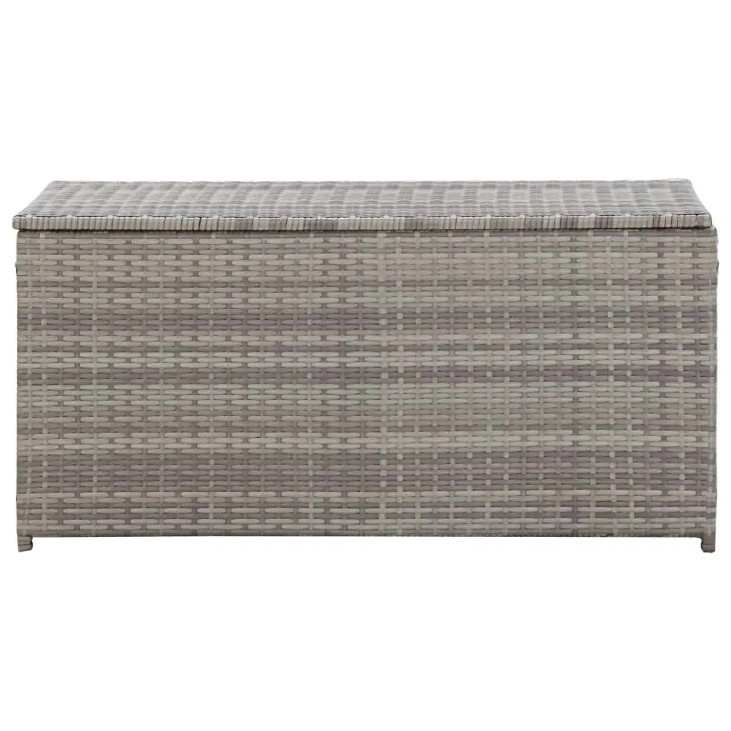 Garden Storage Box Poly Rattan 100x50x50 cm Grey 46473