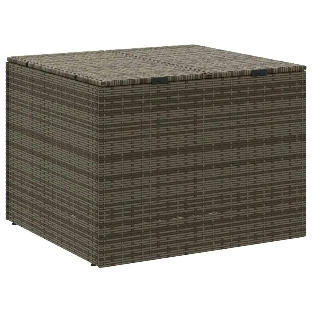 Garden Storage Box Grey 291L Poly Rattan 365338