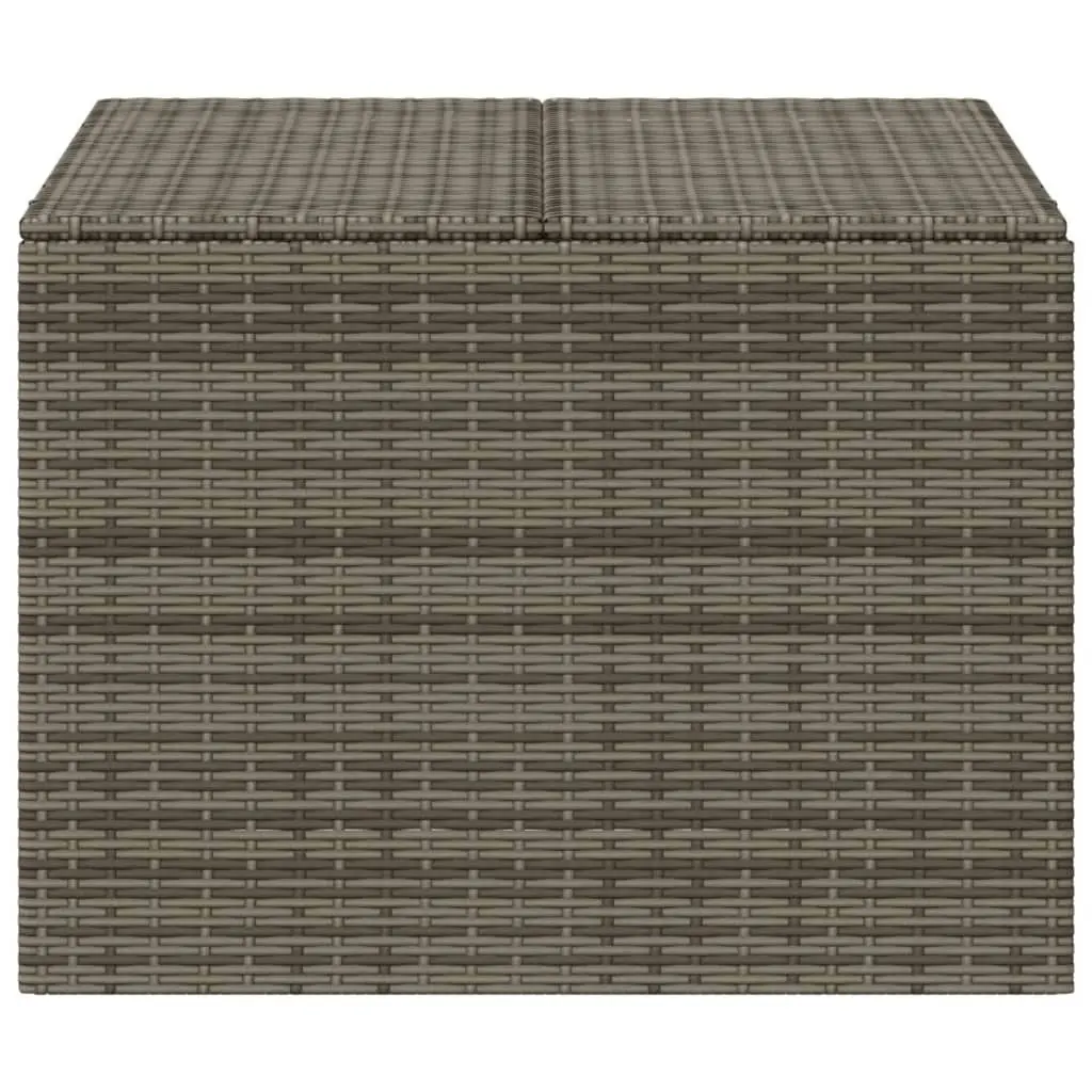 Garden Storage Box Grey 291L Poly Rattan 365338