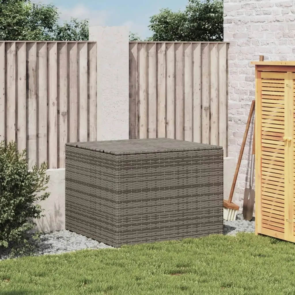 Garden Storage Box Grey 291L Poly Rattan 365338