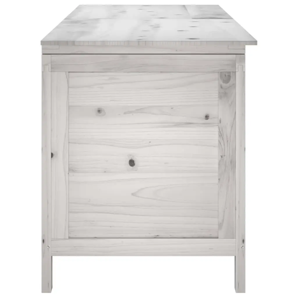 Garden Storage Box White 150x50x56.5 cm Solid Wood Fir 364757