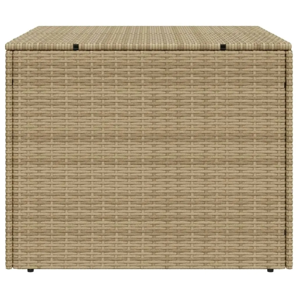 Garden Storage Box Mix Beige 291L Poly Rattan 365339