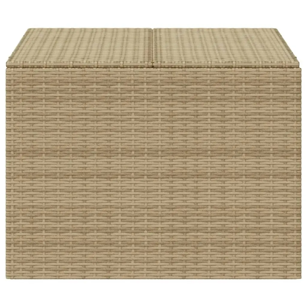 Garden Storage Box Mix Beige 291L Poly Rattan 365339