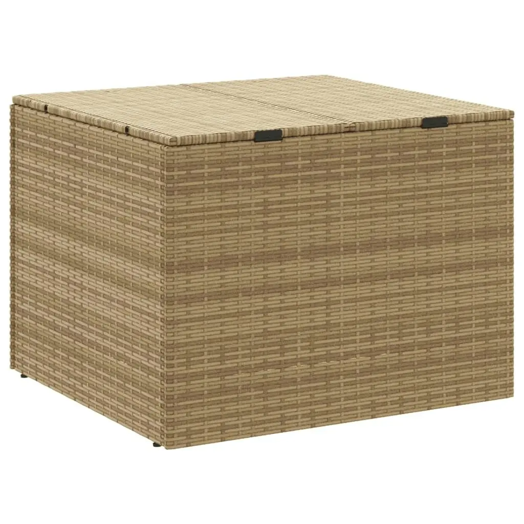 Garden Storage Box Mix Beige 291L Poly Rattan 365339