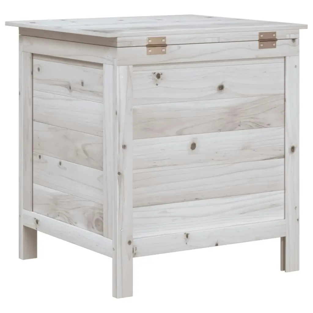 Garden Storage Box White 50x49x56.5 cm Solid Wood Fir 364749