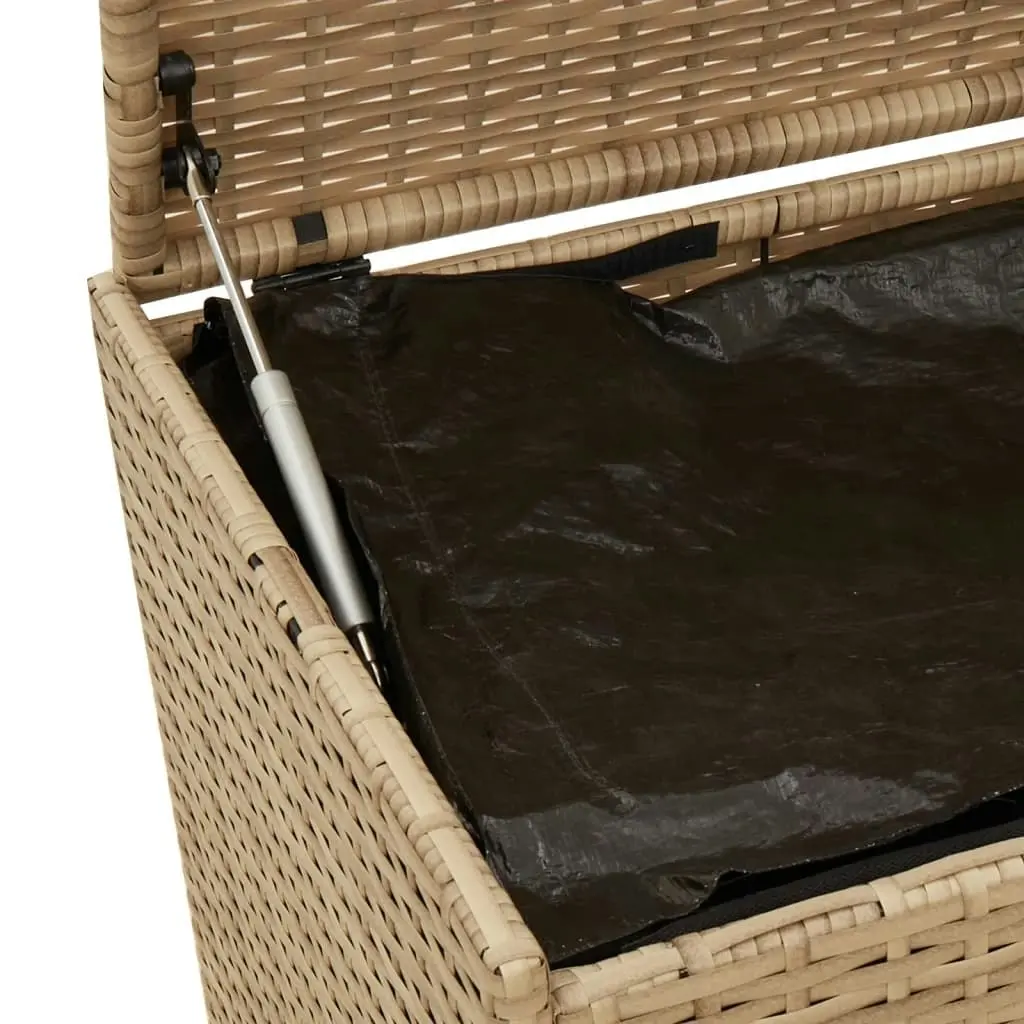 Garden Storage Box Mix Beige 984L Poly Rattan 365335