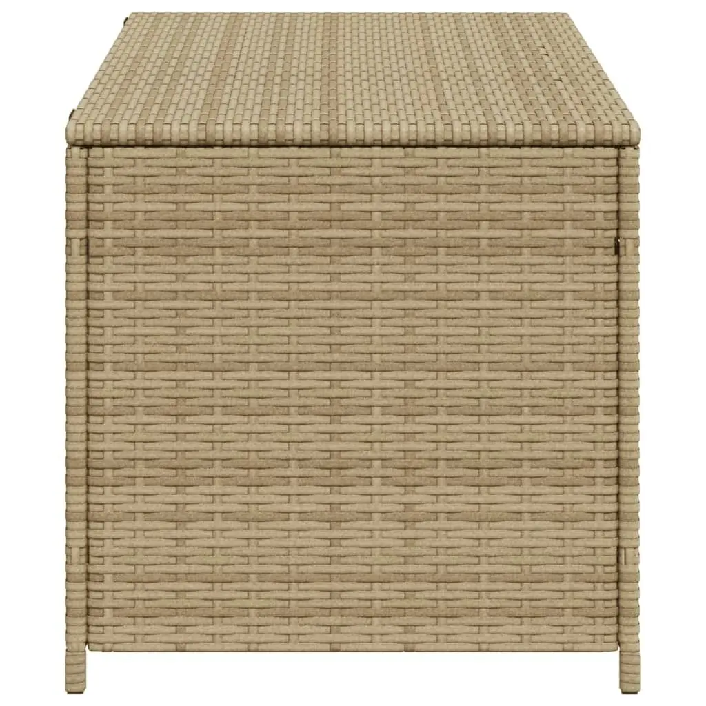 Garden Storage Box Mix Beige 190L Poly Rattan 365323