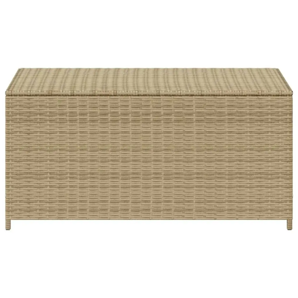 Garden Storage Box Mix Beige 190L Poly Rattan 365323