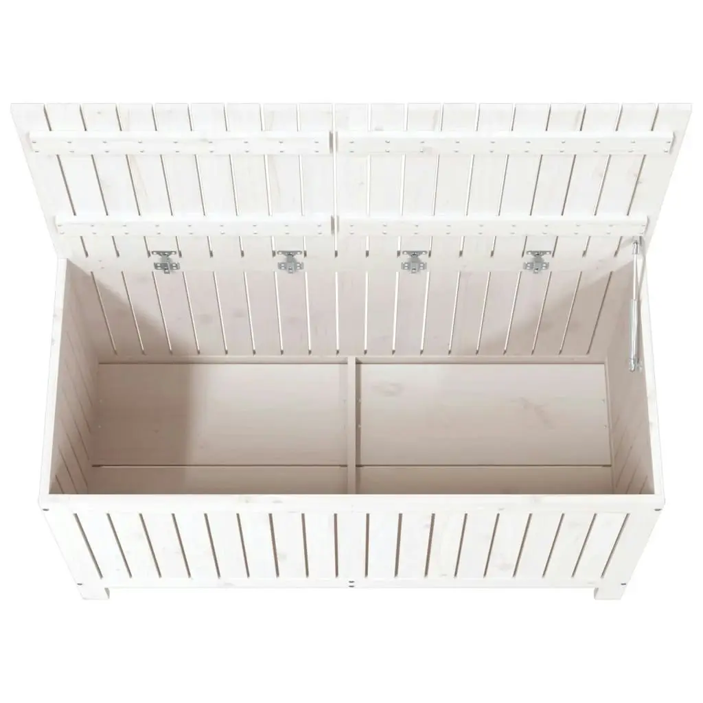 Garden Storage Box White 121x55x64 cm Solid Wood Pine 823844