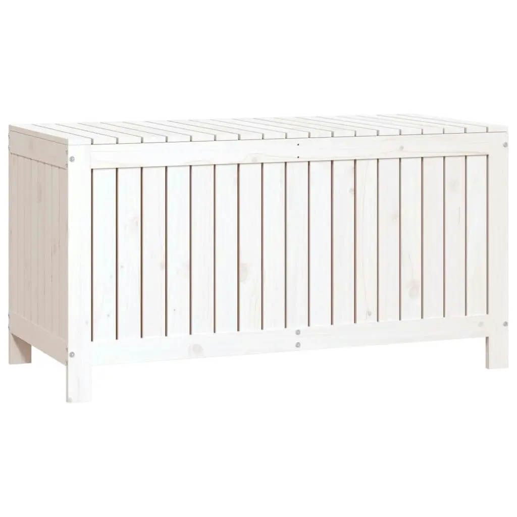 Garden Storage Box White 121x55x64 cm Solid Wood Pine 823844