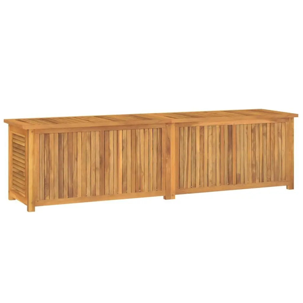 Garden Storage Box with Bag 200x50x53 cm Solid Wood Teak 363274