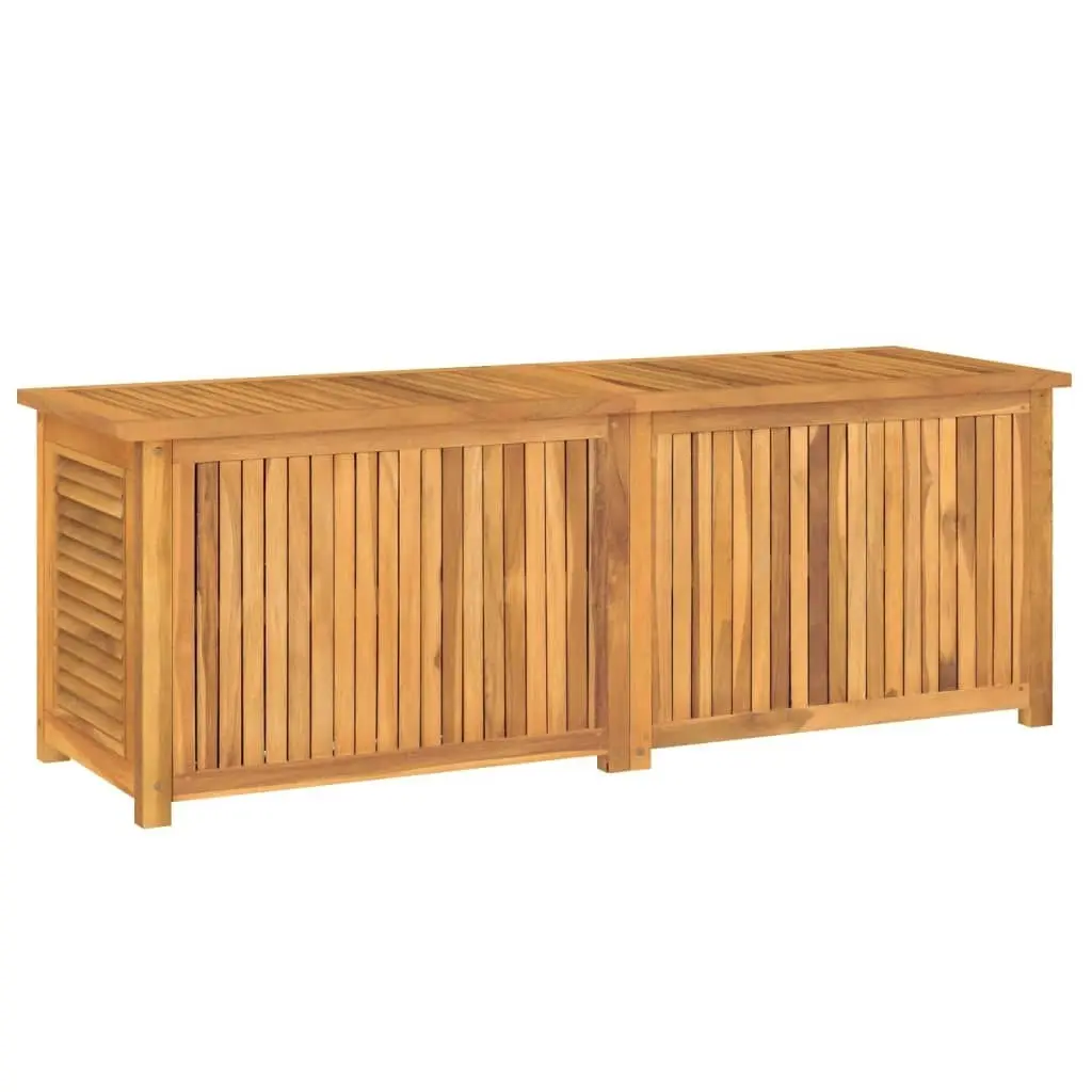 Garden Storage Box with Bag 150x50x53 cm Solid Wood Teak 363272