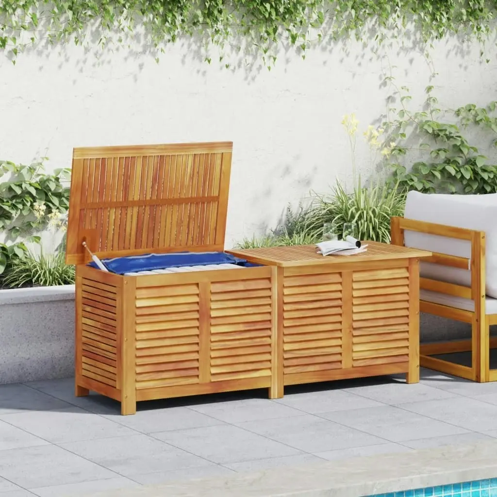 Garden Storage Box with Louver 150x50x56 cm Solid Wood Acacia 365842