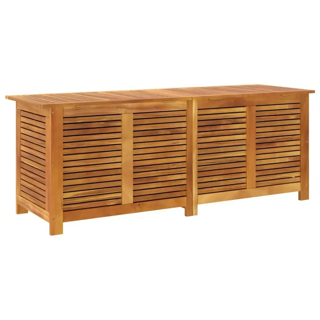 Garden Storage Box with Louver 150x50x56 cm Solid Wood Acacia 365842