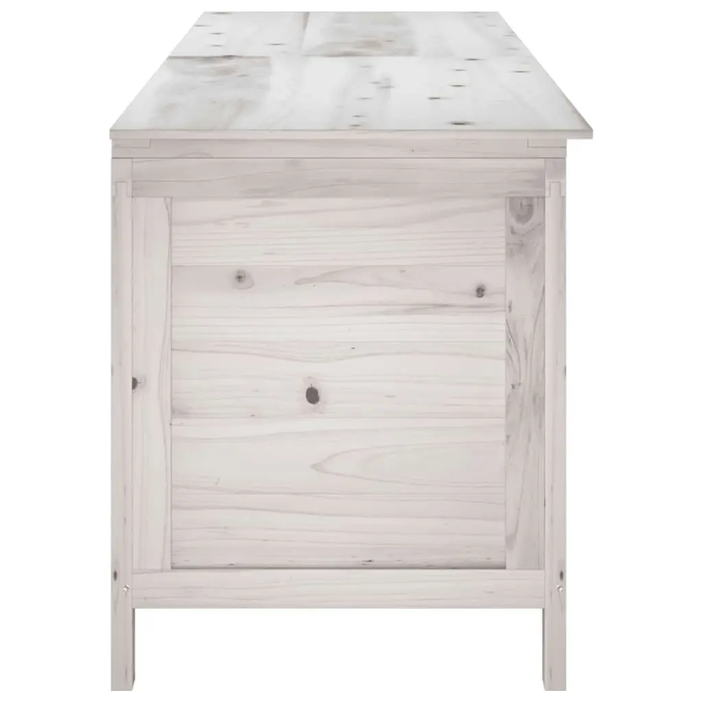 Garden Storage Box White 198.5x50x56.5 cm Solid Wood Fir 364761