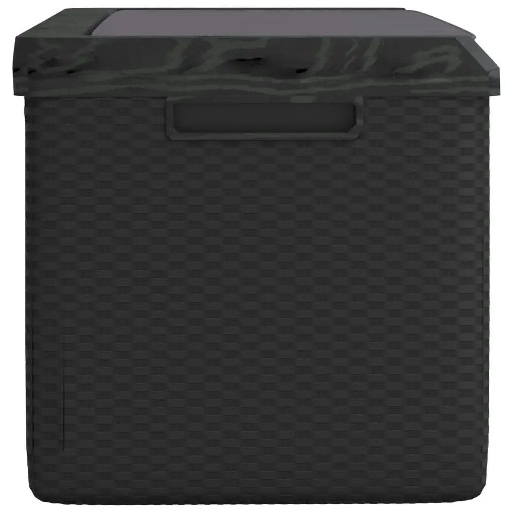 Garden Storage Box with Seat Cushion Anthracite 350 L PP 364213