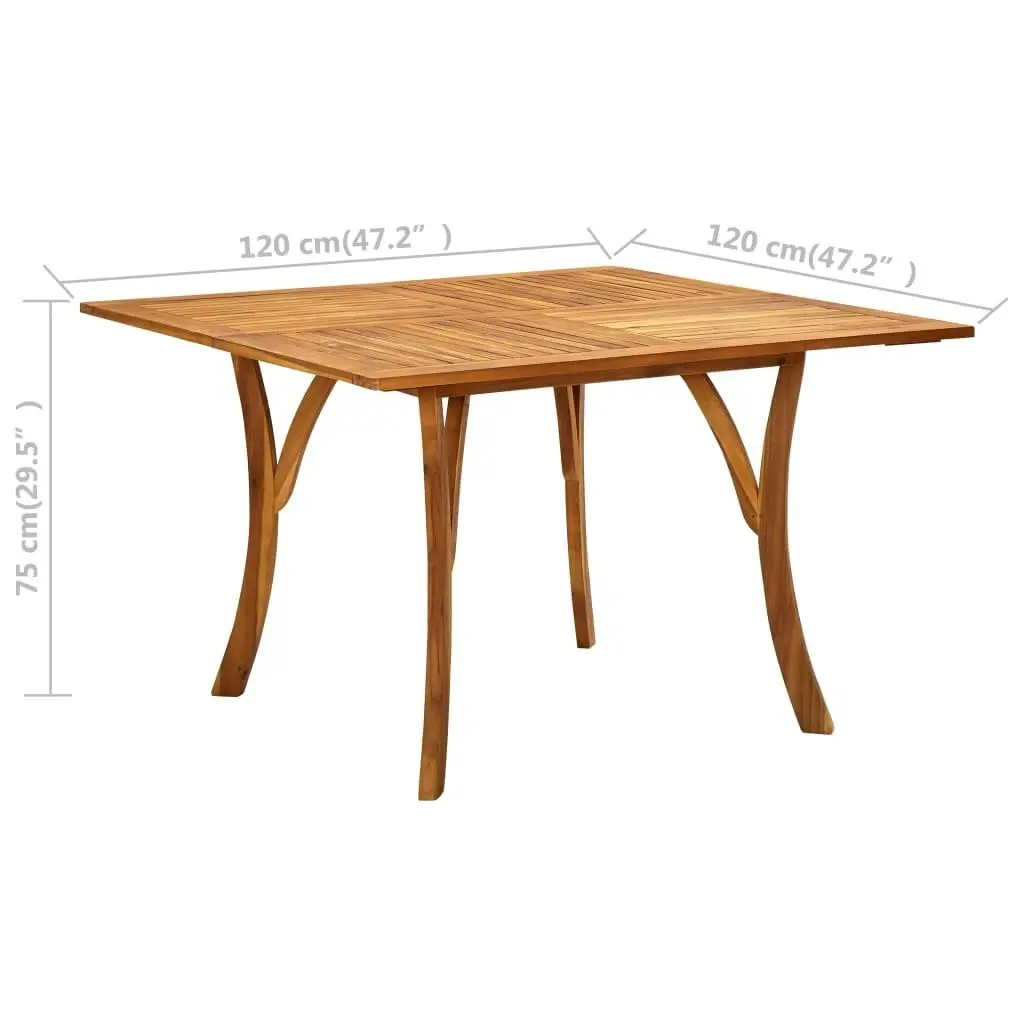 Garden Table 120x120x75 cm Solid Acacia Wood 310622