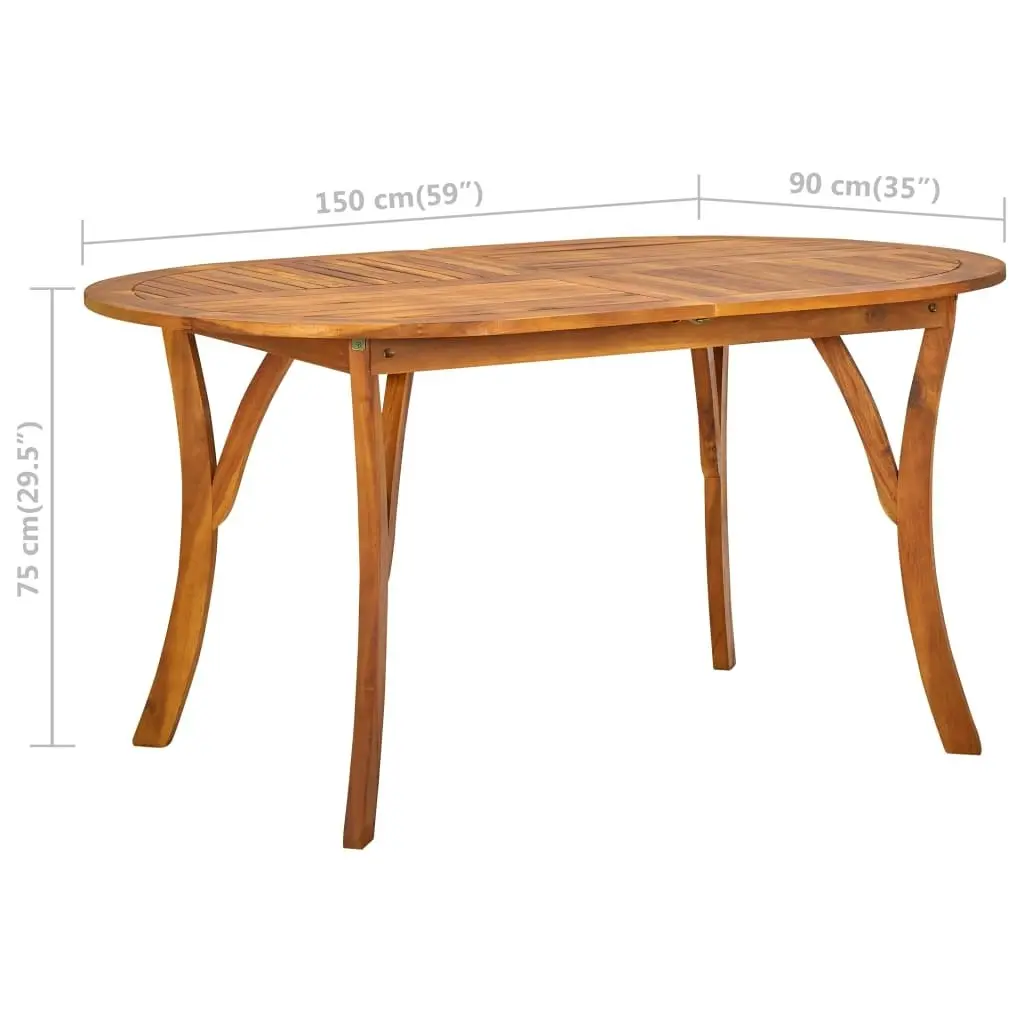 Garden Table 150x90x75 cm Solid Acacia Wood 310623