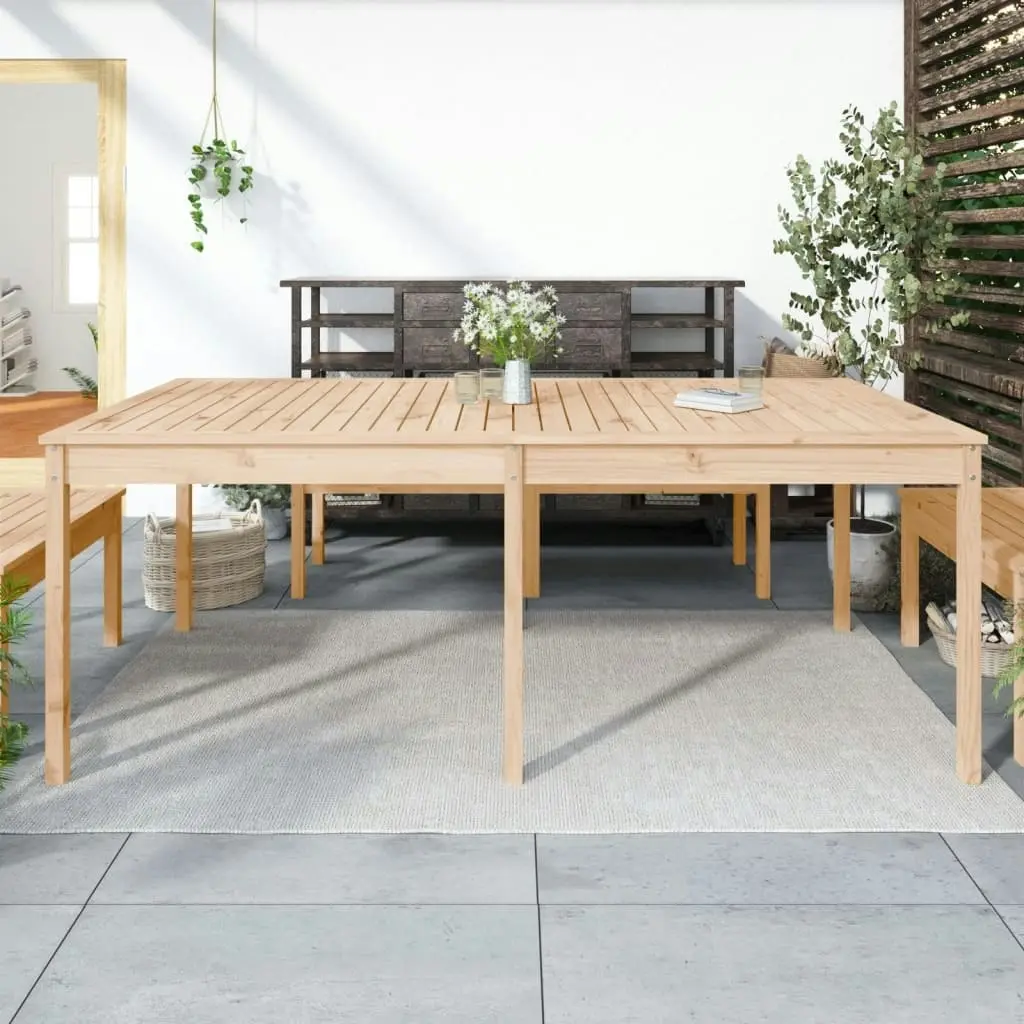 Garden Table 203.5x100x76 cm Solid Wood Pine 823983