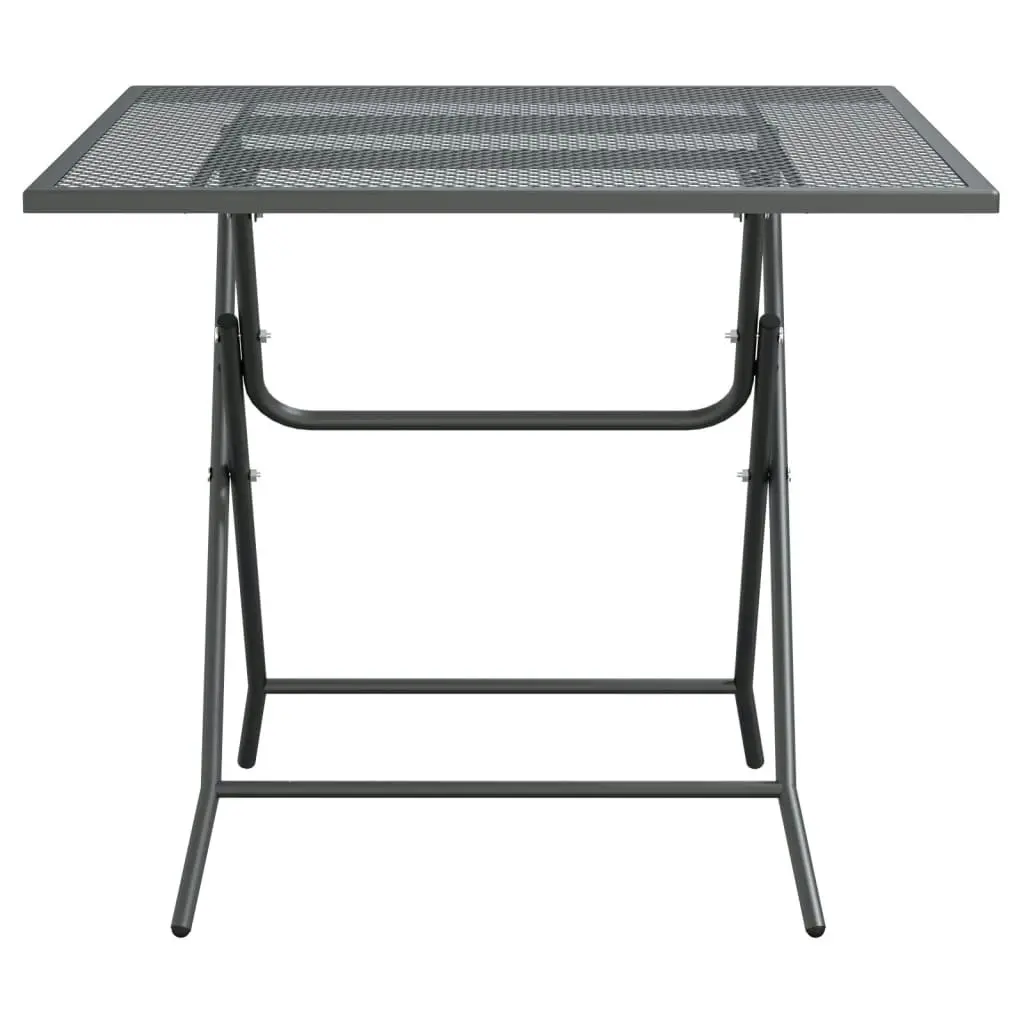 Garden Table 80x80x72 cm Expanded Metal Mesh Anthracite 317345