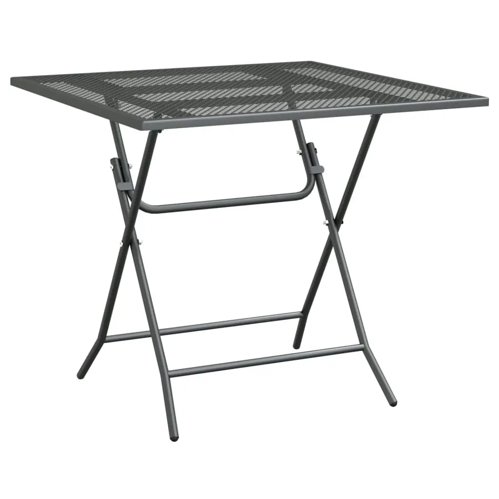 Garden Table 80x80x72 cm Expanded Metal Mesh Anthracite 317345