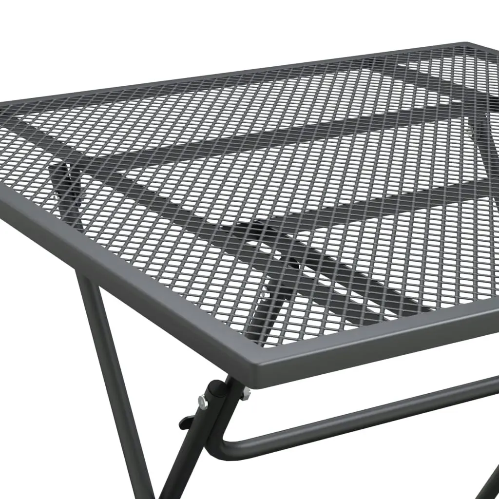 Garden Table 80x80x72 cm Expanded Metal Mesh Anthracite 317345