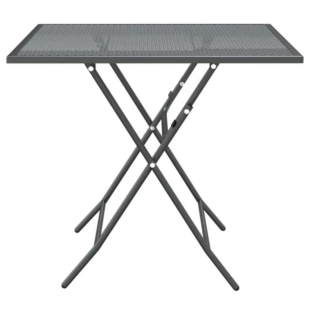 Garden Table 80x80x72 cm Expanded Metal Mesh Anthracite 317345