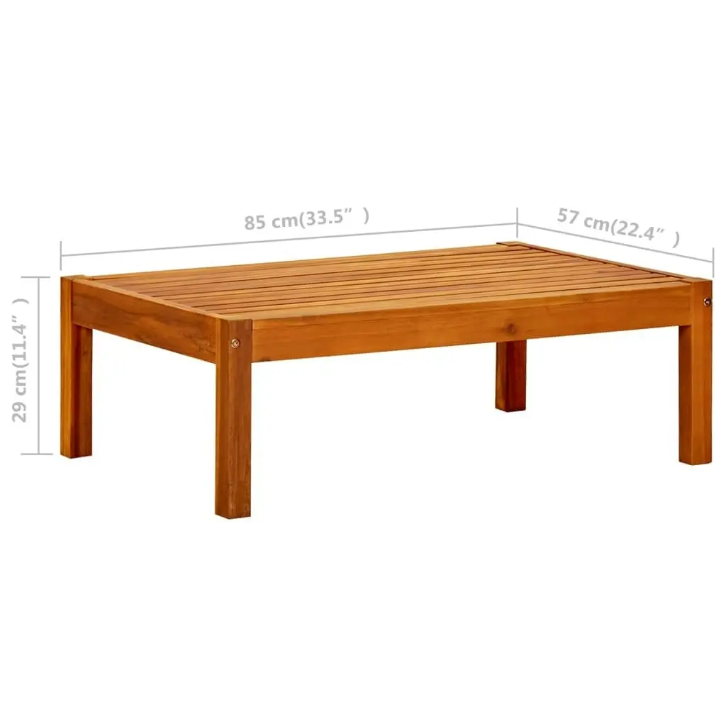 Garden Table 85x57x29 cm Solid Acacia Wood 310322