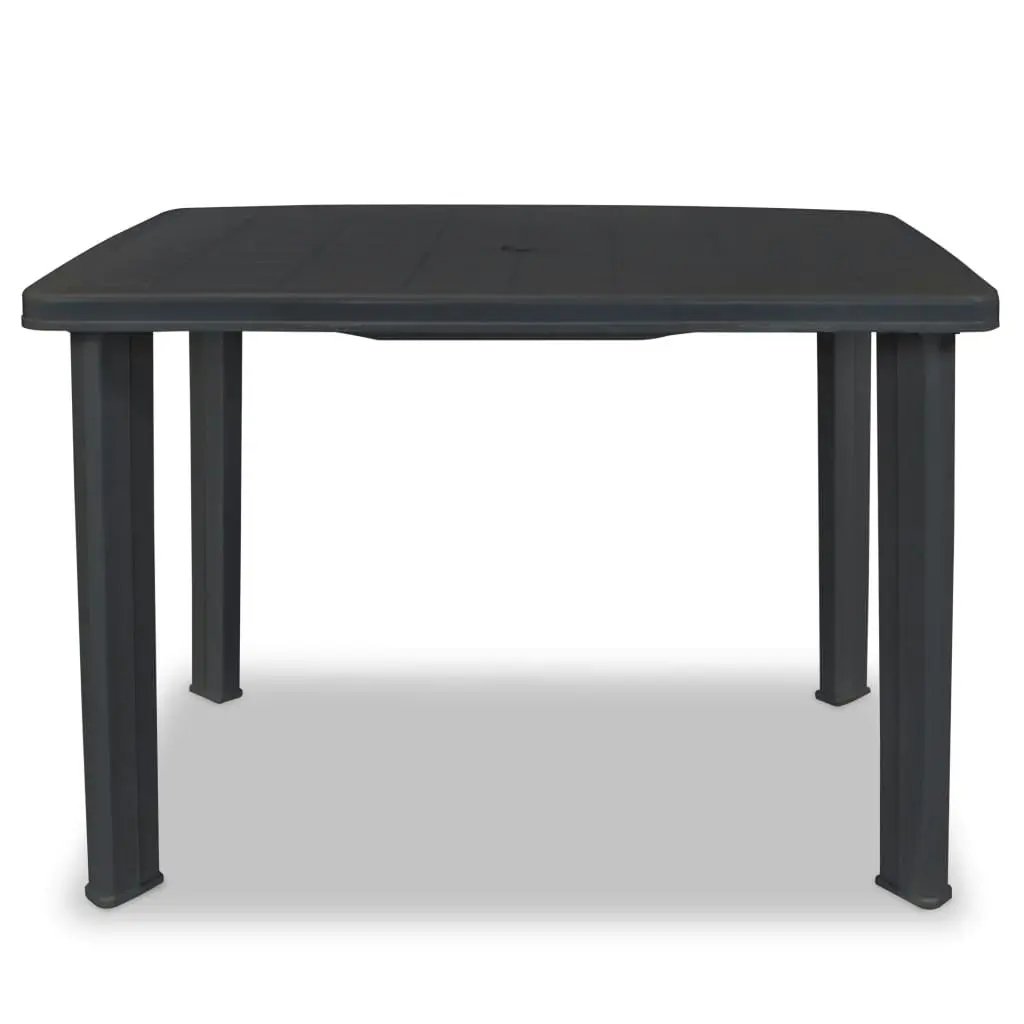 Garden Table Anthracite 101x68x72 cm Plastic 43594