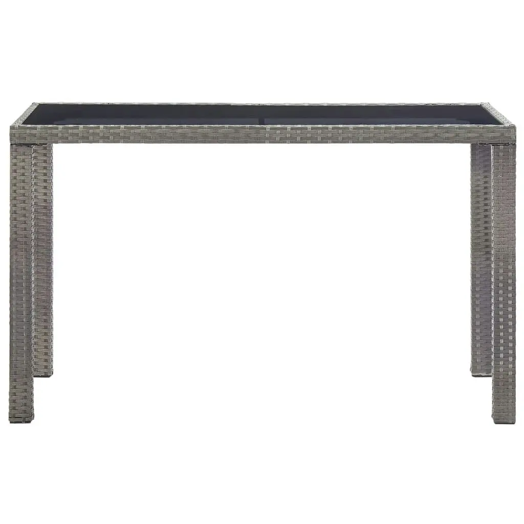 Garden Table Anthracite 123x60x74 cm Poly Rattan 46448