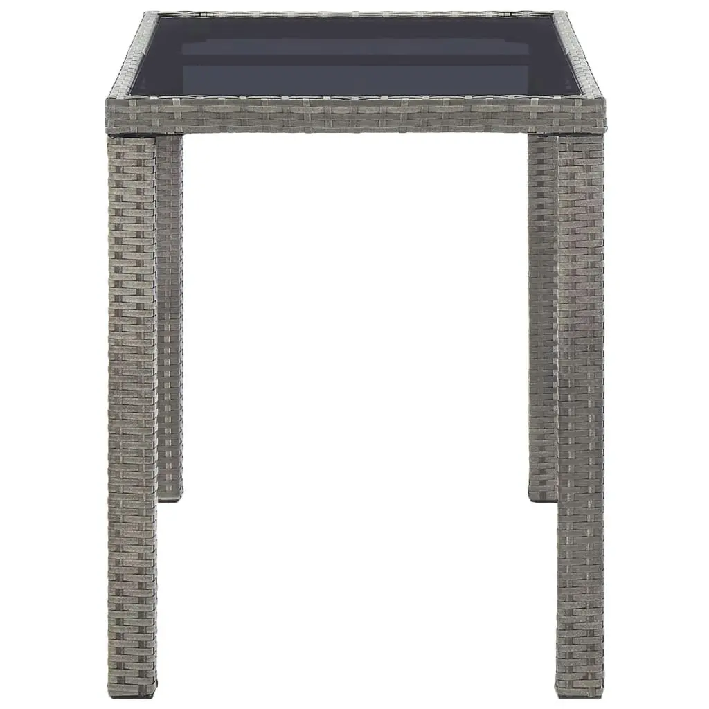 Garden Table Anthracite 123x60x74 cm Poly Rattan 46448