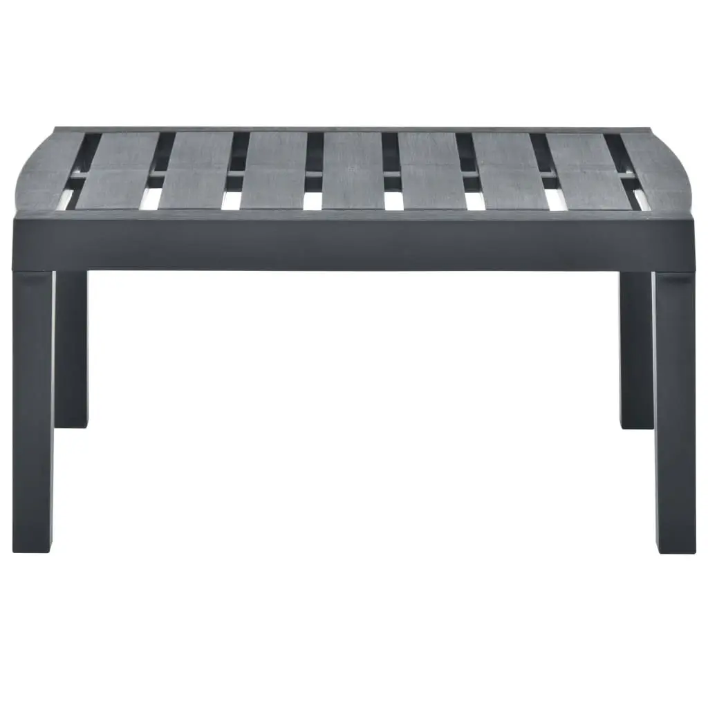 Garden Table Anthracite 78x55x38 cm Plastic 48815