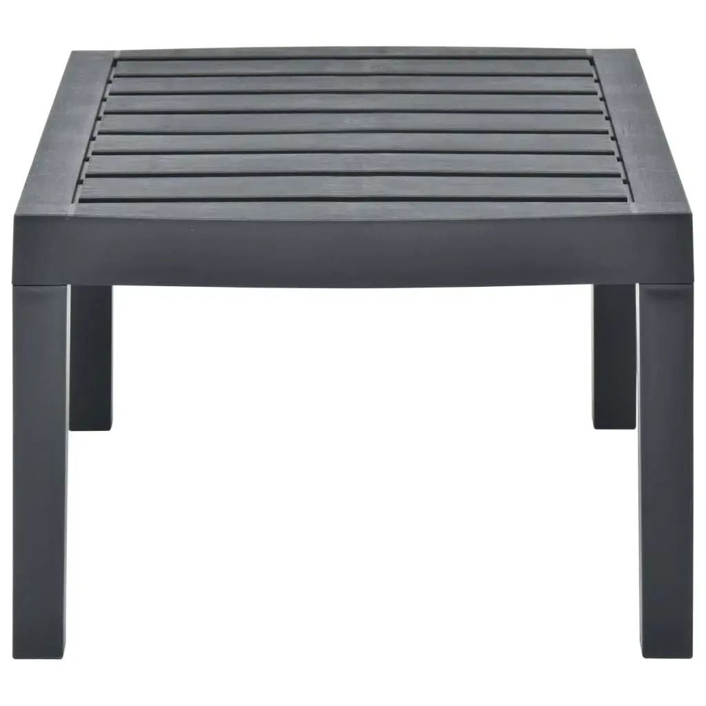 Garden Table Anthracite 78x55x38 cm Plastic 48815