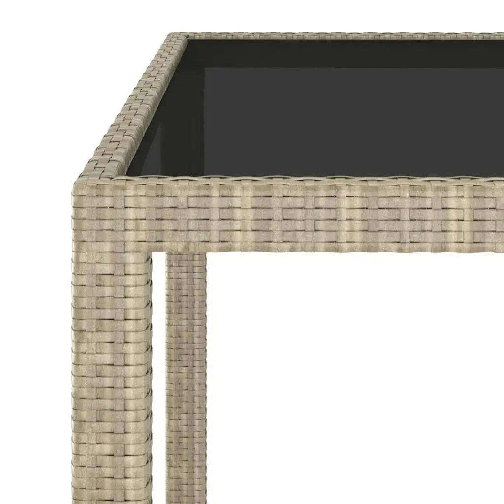 Garden Table Beige 90x90x75 cm Poly Rattan 310570