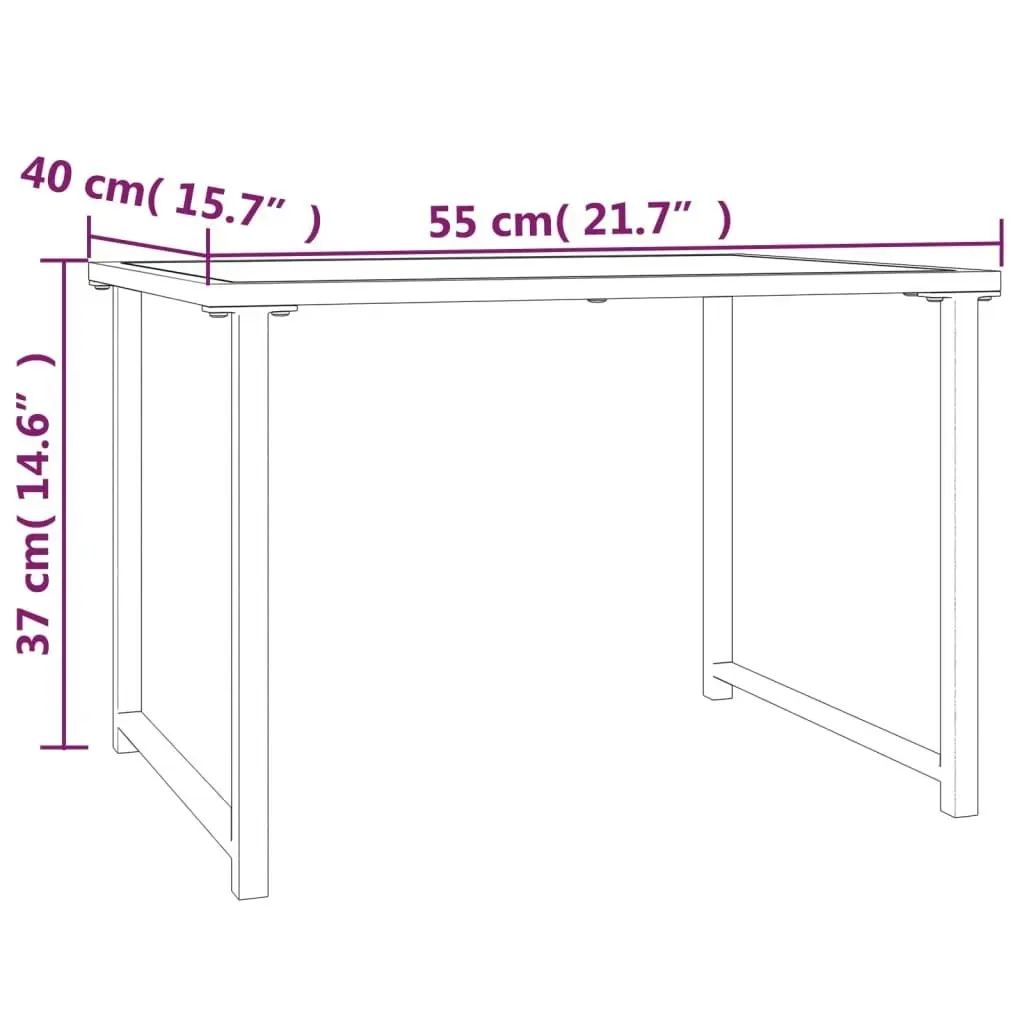 Garden Table Anthracite 55x40x37 cm Steel 355821