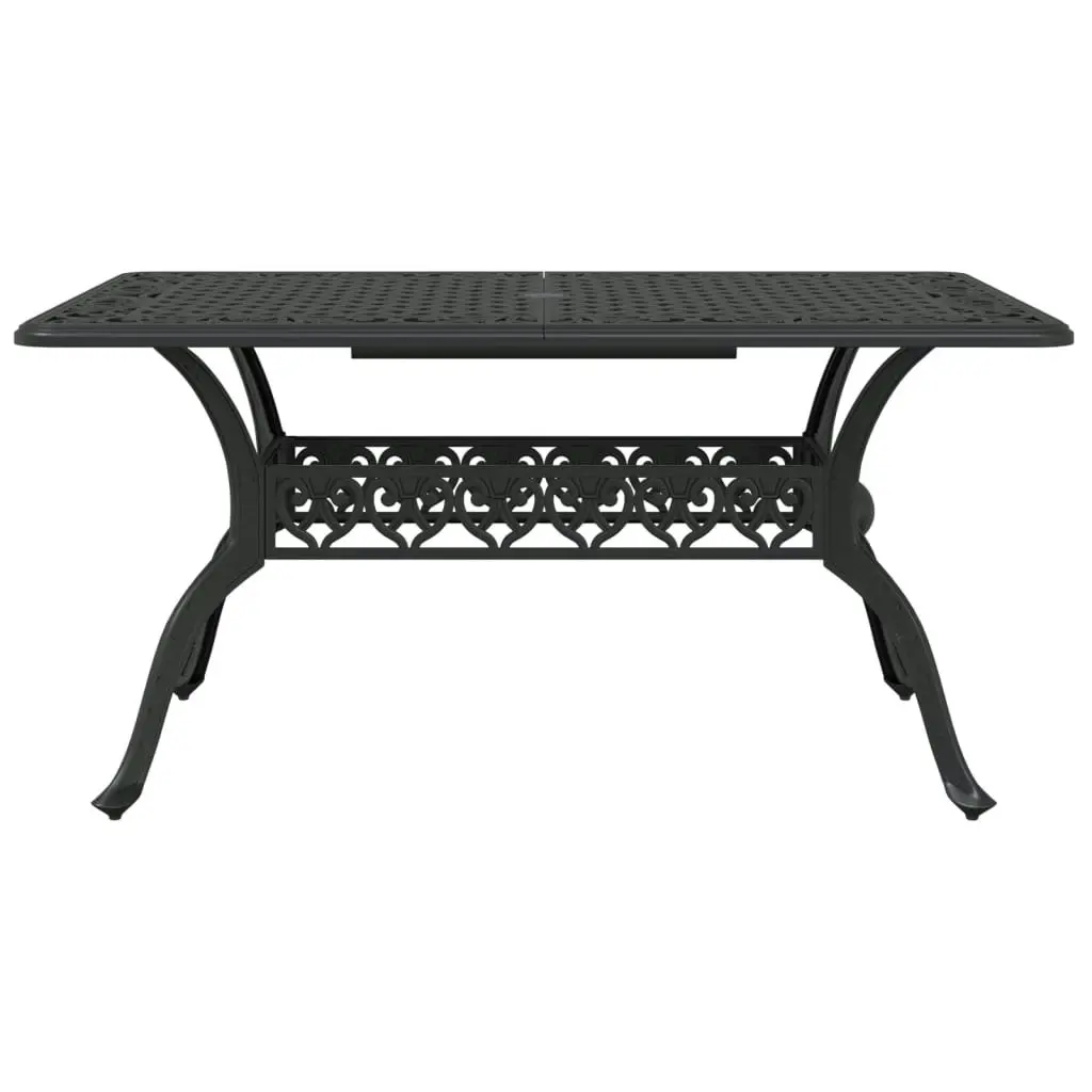 Garden Table Black 150x90x72 cm Cast Aluminium 4002804