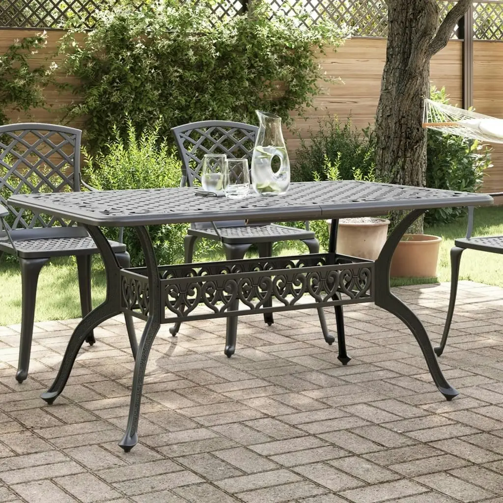 Garden Table Black 150x90x72 cm Cast Aluminium 4002804