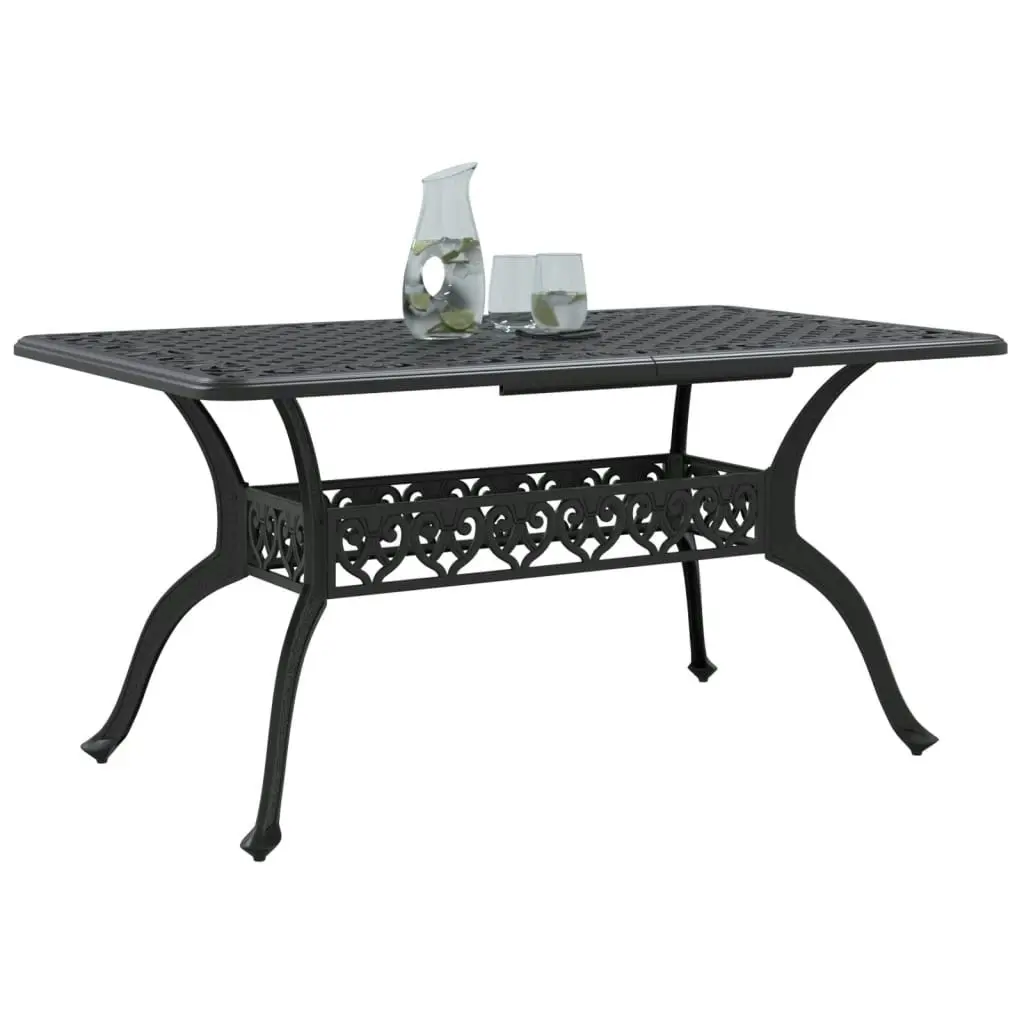 Garden Table Black 150x90x72 cm Cast Aluminium 4002804