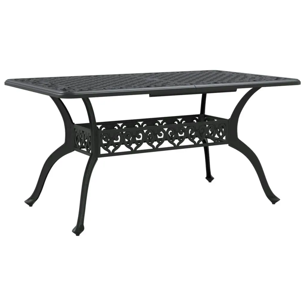 Garden Table Black 150x90x72 cm Cast Aluminium 4002804