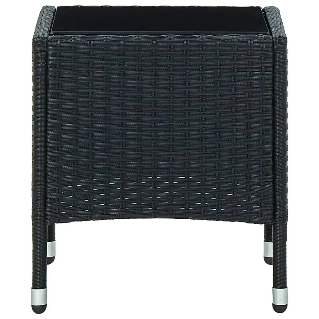 Garden Table Black 40x40x45 cm Poly Rattan 45901