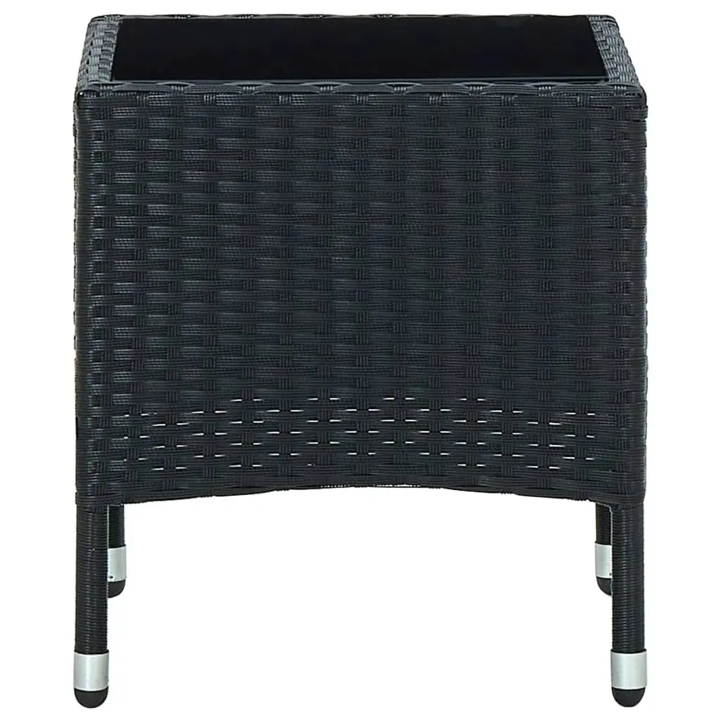 Garden Table Black 40x40x45 cm Poly Rattan 45901