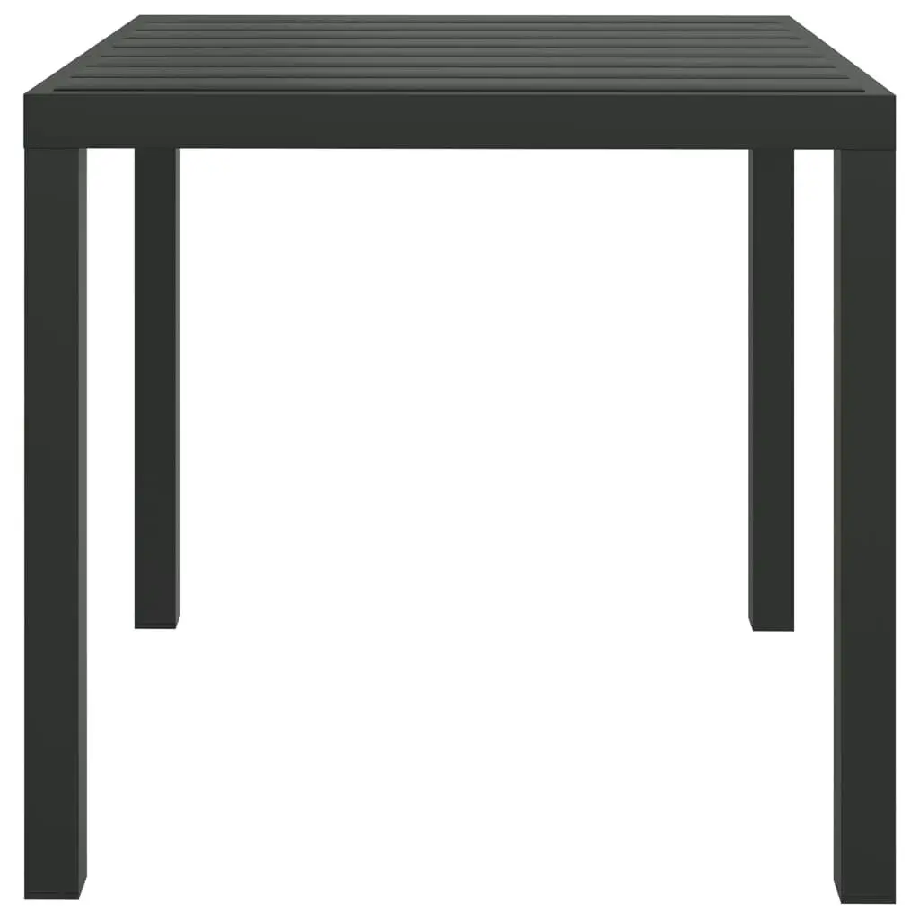 Garden Table Black 80x80x74 cm Aluminium and WPC 42790