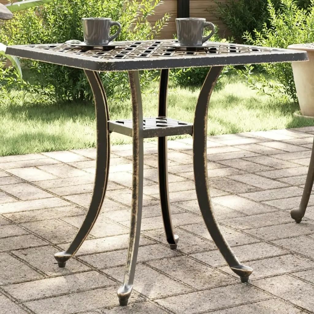 Garden Table Bronze 53x53x53 cm Cast Aluminium 4002819