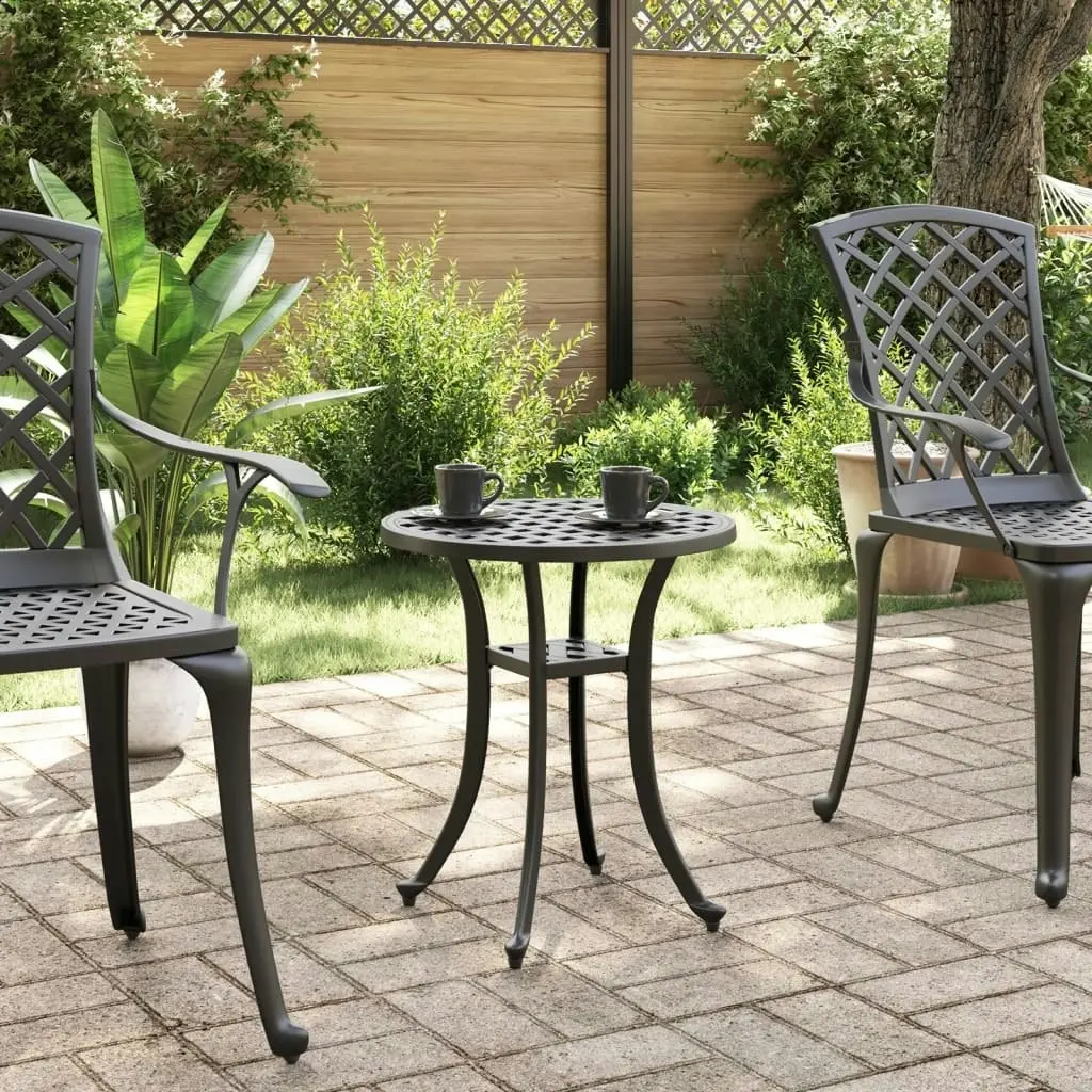 Garden Table Black ?8x53 cm Cast Aluminium 4002824