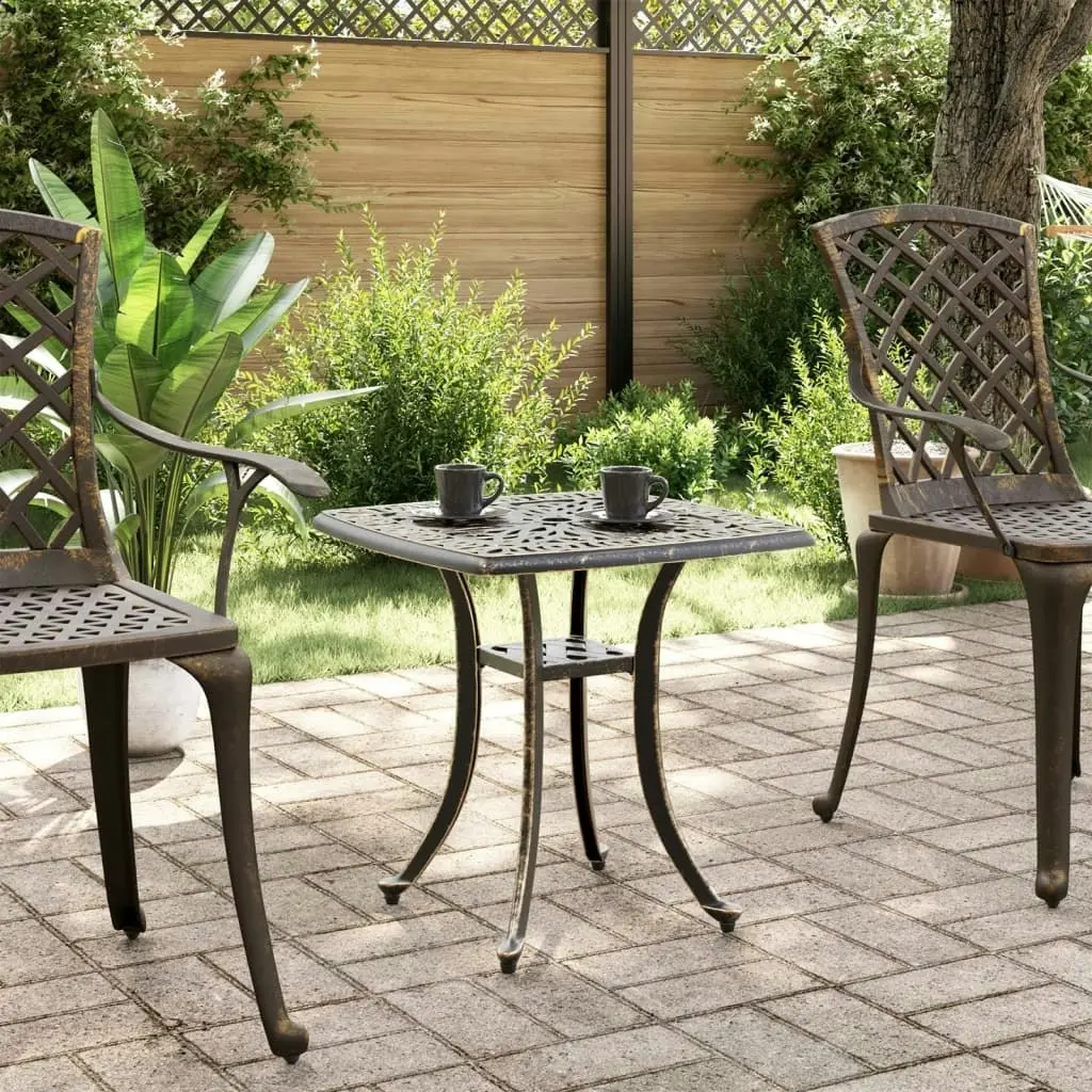 Garden Table Bronze 53x53x53 cm Cast Aluminium 4002815