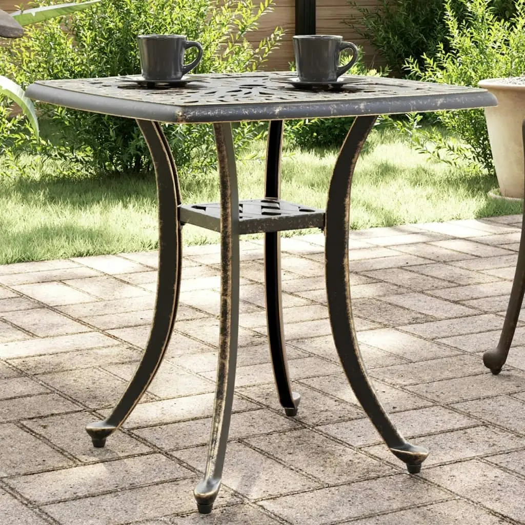 Garden Table Bronze 53x53x53 cm Cast Aluminium 4002815