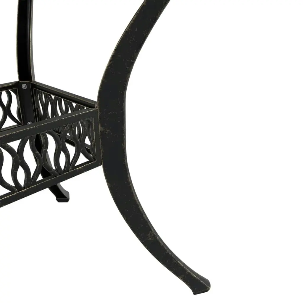 Garden Table Bronze Ã˜90x75 cm Cast Aluminium 4002807