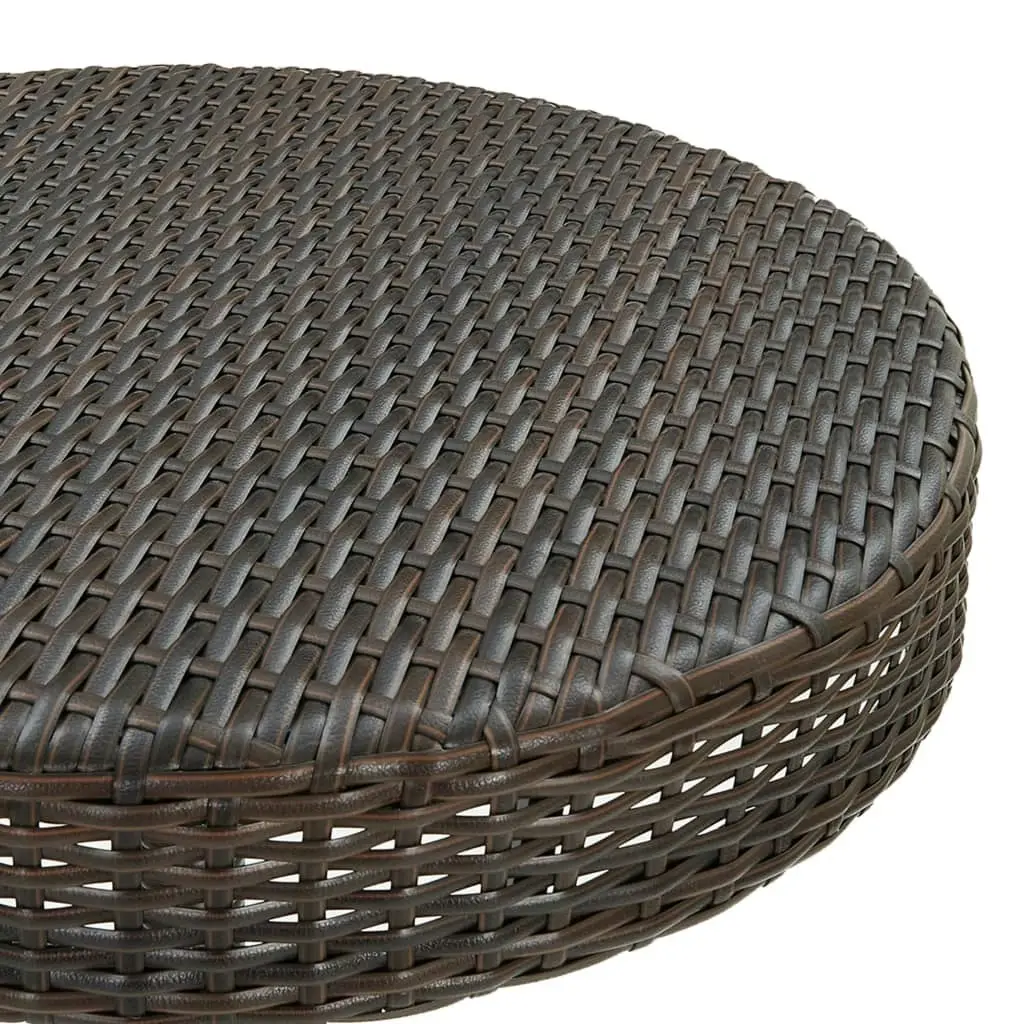 Garden Table Brown 60.5x106 cm Poly Rattan 45855